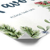 Gezellige winterwarme cacao sneeuwrijke Baby showe Poster (Hoek)