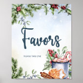 Gezellige winterwarme cacao sneeuwrijke Baby showe Poster (Voorkant)