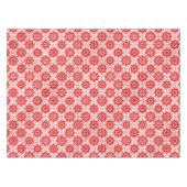 Gezellige witte en rode winter bloemenprint Kerstm Tafelkleed (Voorkant (Horizontaal))