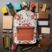 Gezellige Woodland Fox aangepaste naam rugzak