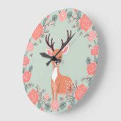 Gezellige Woodland Friends Deer Grote Klok (Hoek)