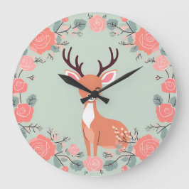 Gezellige Woodland Friends Deer Grote Klok