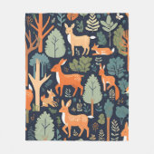 Gezellige Woodland Friends Fleece Deken (Voorkant)