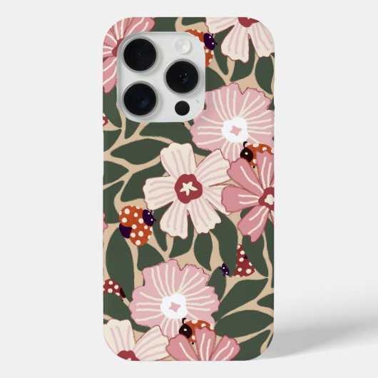 Gezellige Woodland lieveheersbeestjes & Wildflower Case-Mate iPhone Case (Achterkant)