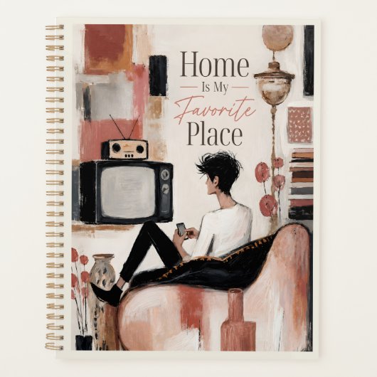 Gezellige woonkamerinterieur planner (Voorkant)