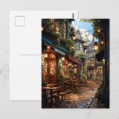 Gezellige zomersteeg briefkaart (Voorkant / Achterkant)