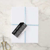 Gezellige Zwart & Wit Scandinavische Trui Kerstmis Cadeaulabel (Met Touw)