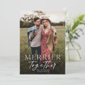 Gezelliger Samen Script Foto Kerstmis Kaart (Staand voorkant)