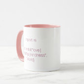 Gezelligheid, Code en Coffee Mok (Roze Lettering) (Voorkant links)