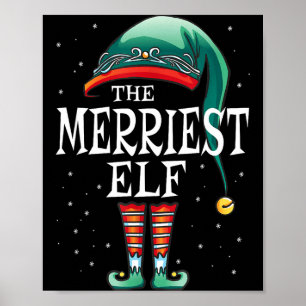 Gezelligste Elf Kerstmis Groep Kerst Matching Fami Poster