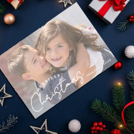 Gezelligste kerst familie vreugde Kerstmis Feestdagenkaart