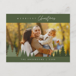 Gezelligste Kerstmis Familie Foto Buiten Grove Den Briefkaart