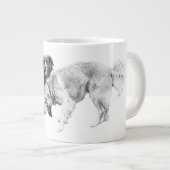 Gezelschappen in het herfstlicht grote koffiekop (Voorkant rechts)