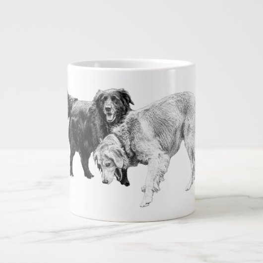 Gezelschappen in het herfstlicht grote koffiekop (Voorkant)