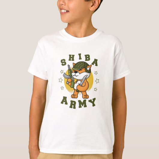 Gezelschapsdier sjiiba Army hondenras houdt van li T-shirt (Voorkant)
