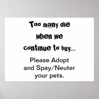 Gezelschapsdieren adopteren Spay Neuter Pet Overbe Poster