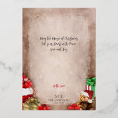  gezelschapsdieren kerstavond, ruw collie familie  folie feestdagenkaart (Achterkant)