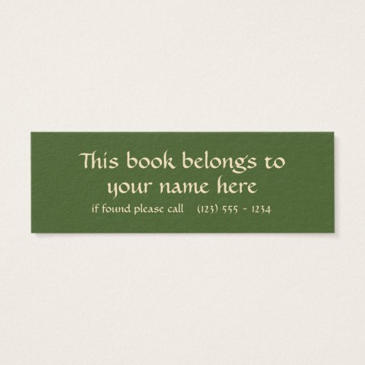  gezelschapsdieren, kutstripper, kat Kitten Mini Visitekaartjes (Achterkant)