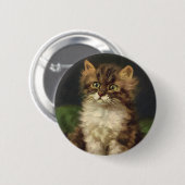  gezelschapsdieren, kutstripper, kat Kitten Ronde Button 5,7 Cm (Voorkant /achterkant)