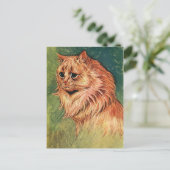 gezelschapsdieren, langgehakt Oranje katat Briefkaart (Staand voorkant)