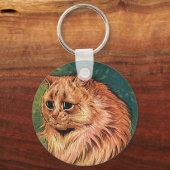 gezelschapsdieren, langgehakt Oranje katat Sleutelhanger (Voorkant)