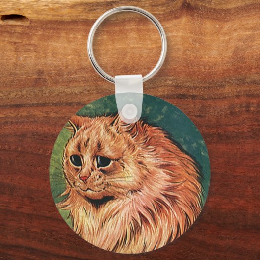 gezelschapsdieren, langgehakt Oranje katat Sleutelhanger (Voorkant)