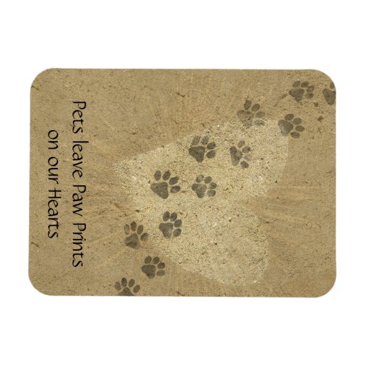 Gezelschapsdieren laten Paw-afdrukken op onze hart Magneet (Horizontaal)