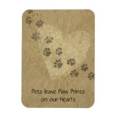 Gezelschapsdieren laten Paw-afdrukken op onze hart Magneet (Verticaal)