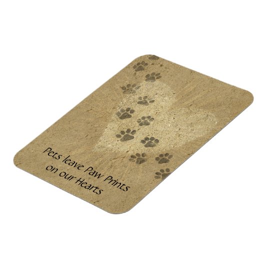 Gezelschapsdieren laten Paw-afdrukken op onze hart Magneet (Linkerzijde)