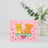 Gezelschapsdieren laten pokken op ons hart briefkaart (Staand voorkant)