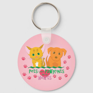 Gezelschapsdieren laten pokken op ons hart sleutelhanger