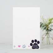 Gezelschapsdieren laten verf afdrukken op ons hart briefpapier (Staand voorkant)