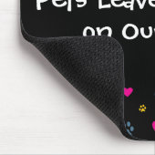 Gezelschapsdieren laten verf afdrukken op ons hart muismat (Hoek)