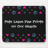 Gezelschapsdieren laten verf afdrukken op ons hart muismat (Voorkant)