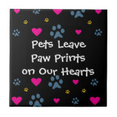 Gezelschapsdieren laten verf afdrukken op ons hart tegeltje (Voorkant)