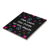 Gezelschapsdieren laten verf afdrukken op ons hart tegeltje (Zijkant)