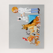Gezelschapsdieren met dierenarts legpuzzel (Verticaal)