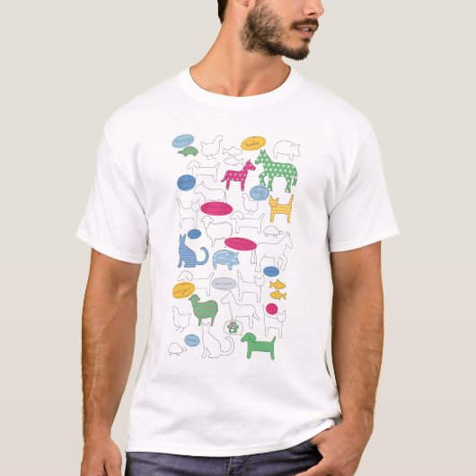 Gezelschapsdieren over het T-shirt van de Mannen v (Voorkant)
