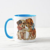  gezelschapsdieren, papaverliefdesPuppies met boge Mok (Links)