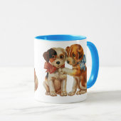  gezelschapsdieren, papaverliefdesPuppies met boge Mok (Voorkant rechts)