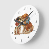 gezelschapsdieren, papaverliefdesPuppies met boge Ronde Klok (Hoek)