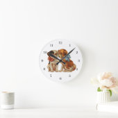 gezelschapsdieren, papaverliefdesPuppies met boge Ronde Klok (Huis)