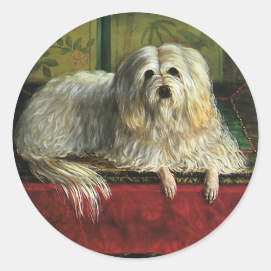  gezelschapsdieren, shaggy Sheepdog Dog Ronde Sticker (Voorkant)
