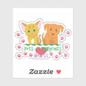 Gezelschapsdieren Verloren afdrukken Sticker (Vel)
