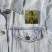 Gezelschapsdieren Vierkante Button 5,1 Cm (In situ)