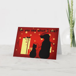 Gezelschapsdieren Zie Wenskaart met kerstcadeaus Feestdagen Kaart