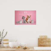 Gezelschapsdieren zijn bundels van liefde / / / ka poster (Keuken)