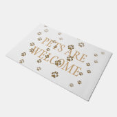 "Gezelschapsdieren zijn welkom" Katten en honden a Deurmat (Schuin)