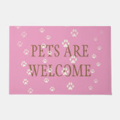 "Gezelschapsdieren zijn welkom" Katten en honden s Deurmat (Voorkant)