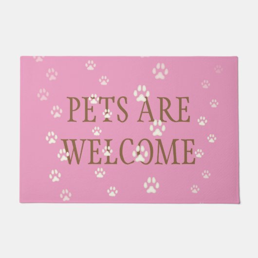"Gezelschapsdieren zijn welkom" Katten en honden s Deurmat (Voorkant)